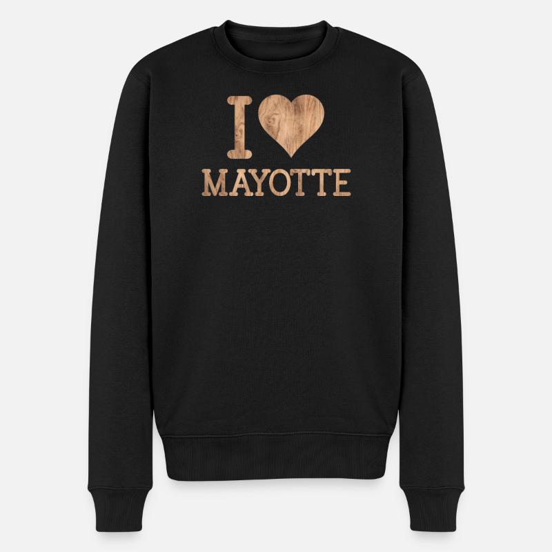 T SHIRT MAYOTTE  - Pull Premium bio Homme - noir