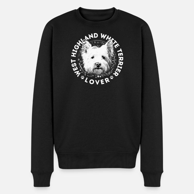 West Highland White Terrier Liebhaber - Männer Premium Bio Pullover - Schwarz