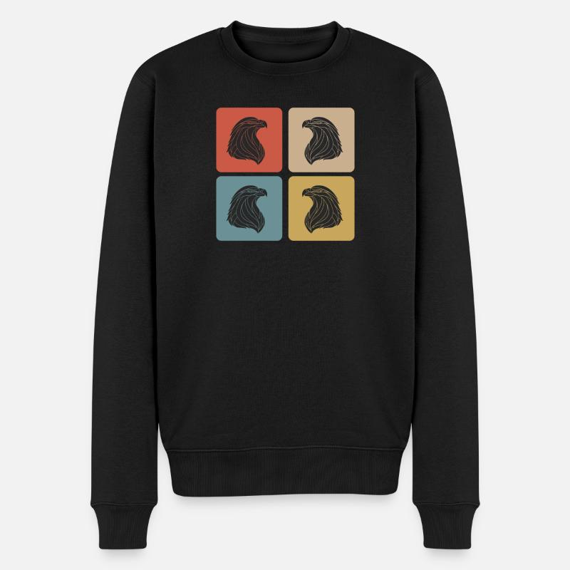 Adler Design - Männer Premium Bio Pullover - Schwarz
