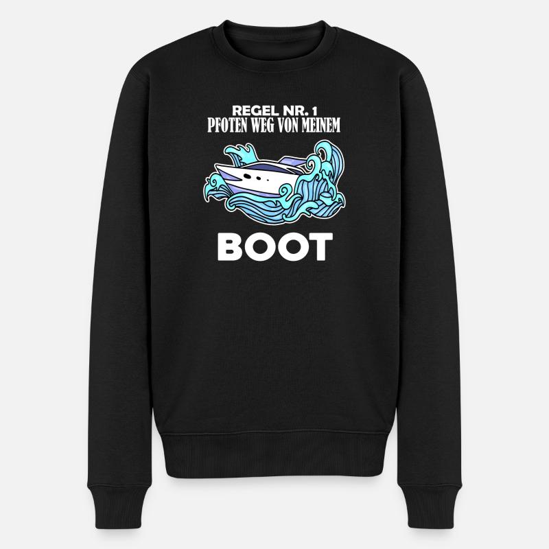 Boote Motorboot - Männer Premium Bio Pullover - Schwarz