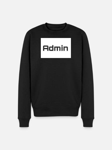ADMIN Blackwords/WhiteBackround - Männer Premium Bio Pullover - Schwarz