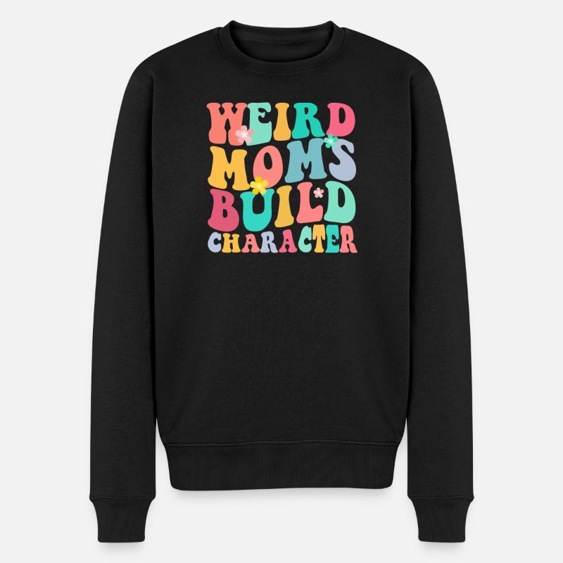Une mère bizarre construit le caractère - Pull Premium bio Homme - noir