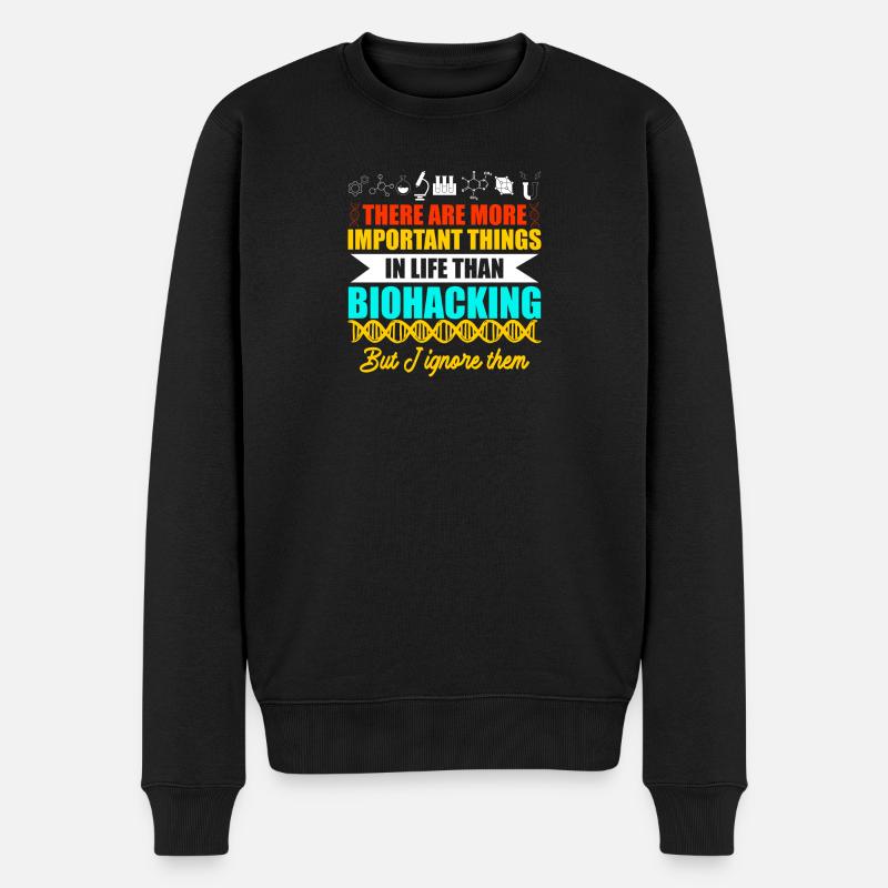 Biohacker Design - Männer Premium Bio Pullover - Schwarz