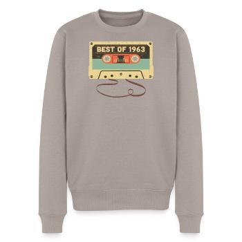 Best of 1963 60e anniversaire Génial 60 ans - Pull Premium bio Homme - taupe - Devant - Nico (187cm)