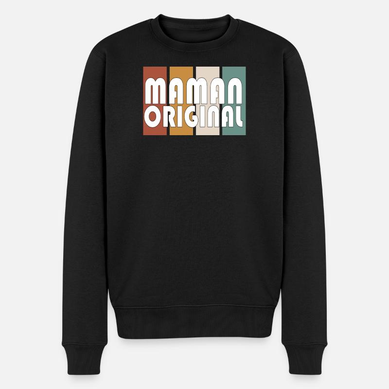 Ursprüngliche Mutter - Männer Premium Bio Pullover - Schwarz