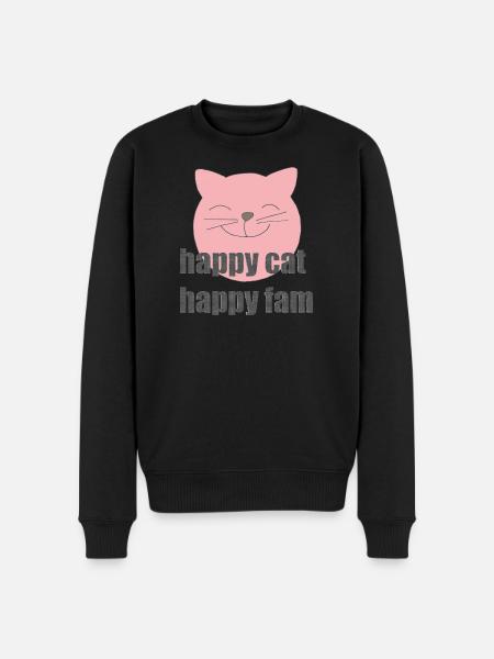 Chat heureux - Pull Premium bio Homme - noir