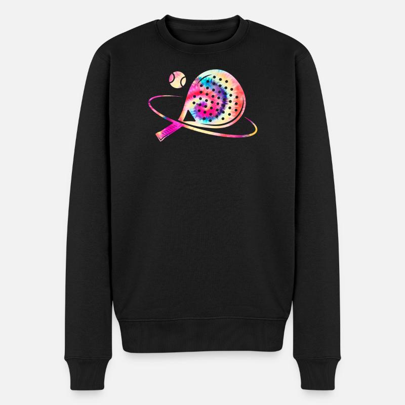 Padel Tennis Bunt - Männer Premium Bio Pullover - Schwarz