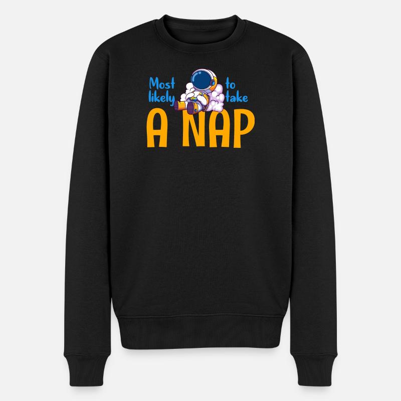 Am ehesten ein Nickerchen machen - Männer Premium Bio Pullover - Schwarz