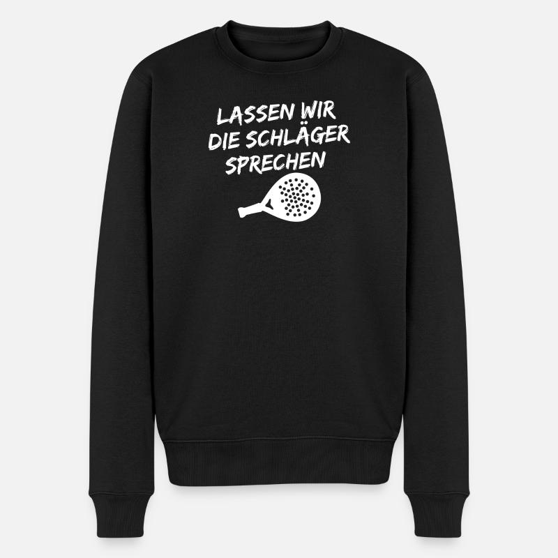 Sportart Spieler Padel Racket Statement Turnier - Männer Premium Bio Pullover - Schwarz