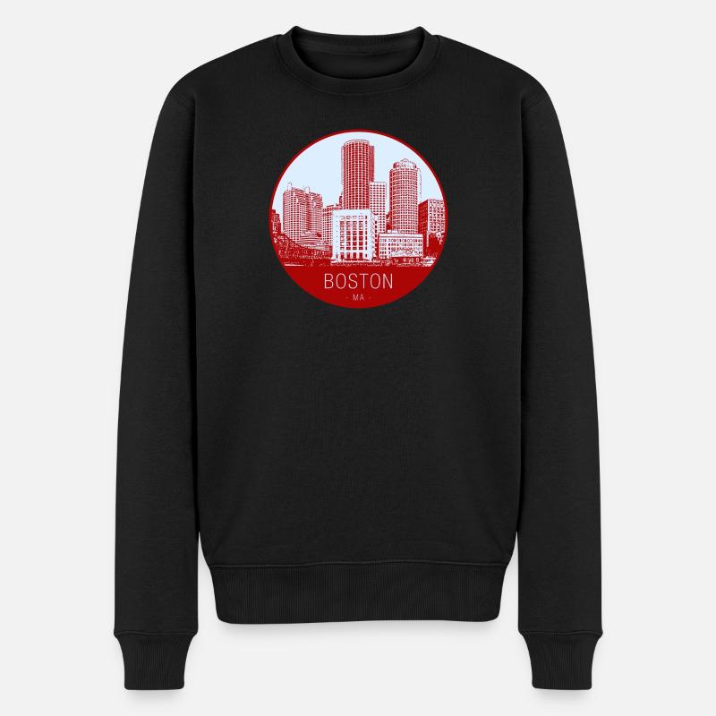 Cercle d’horizon de Boston - Pull Premium bio Homme - noir