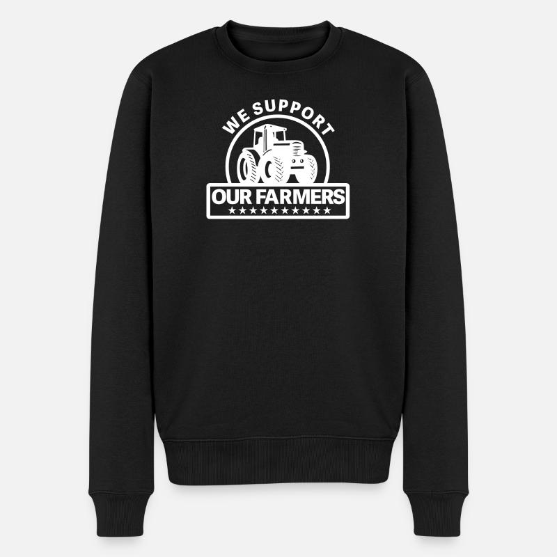 Traktor, Traktorfan, Landwirt - Männer Premium Bio Pullover - Schwarz