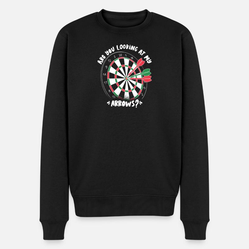 Dart Kneipen Design - Männer Premium Bio Pullover - Schwarz