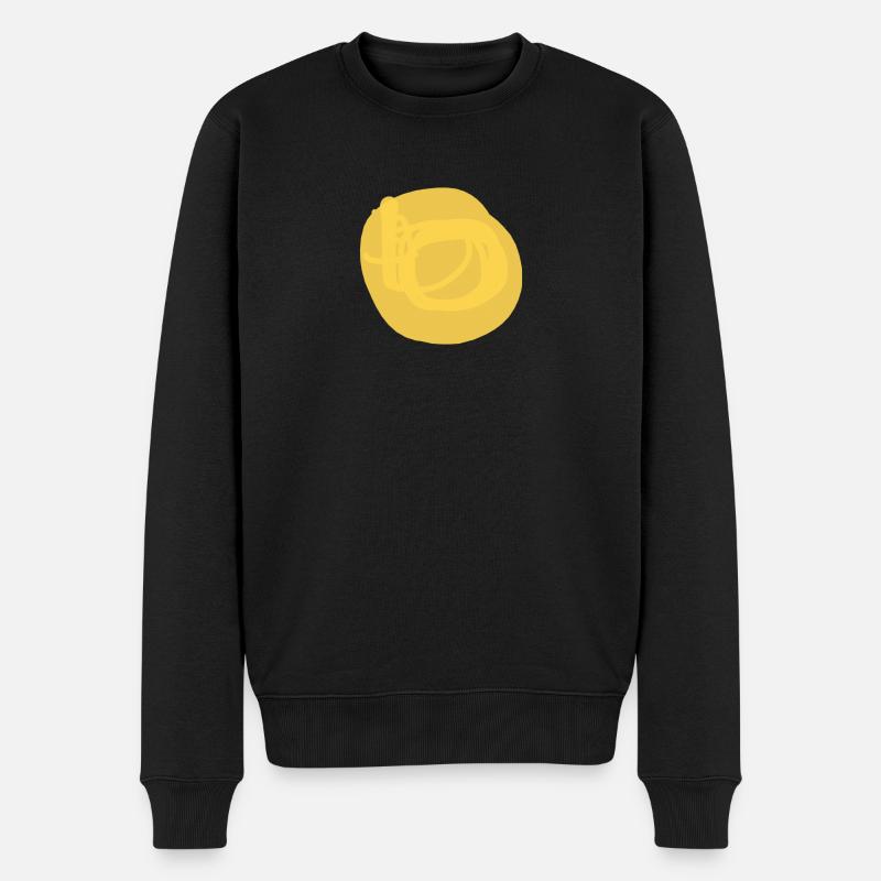 Der gelbe Kreis - Männer Premium Bio Pullover - Schwarz