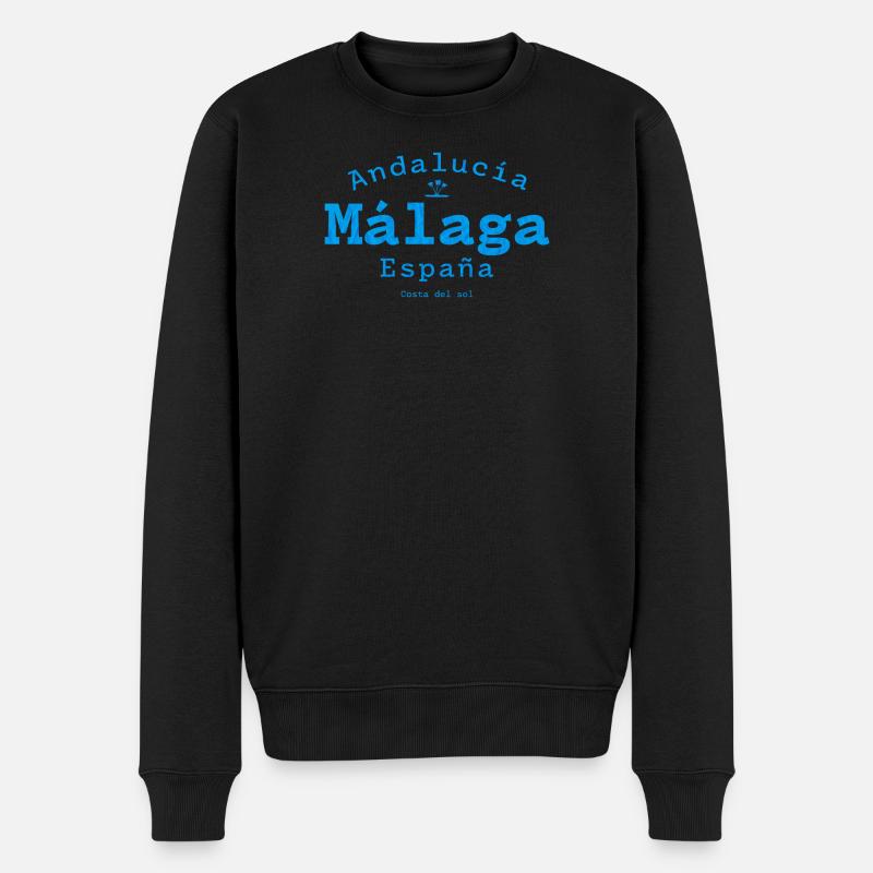 Malaga Andalousie Bleu côtier - Pull Premium bio Homme - noir