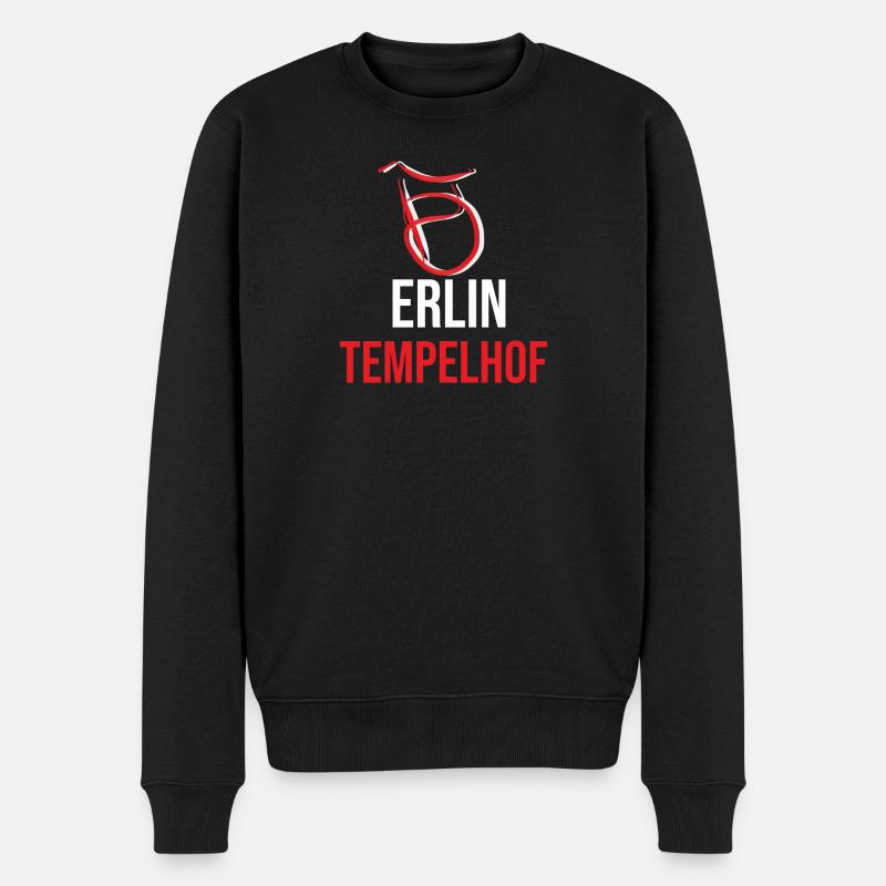 Berlin Tempelhof Souvenir - Männer Premium Bio Pullover - Schwarz