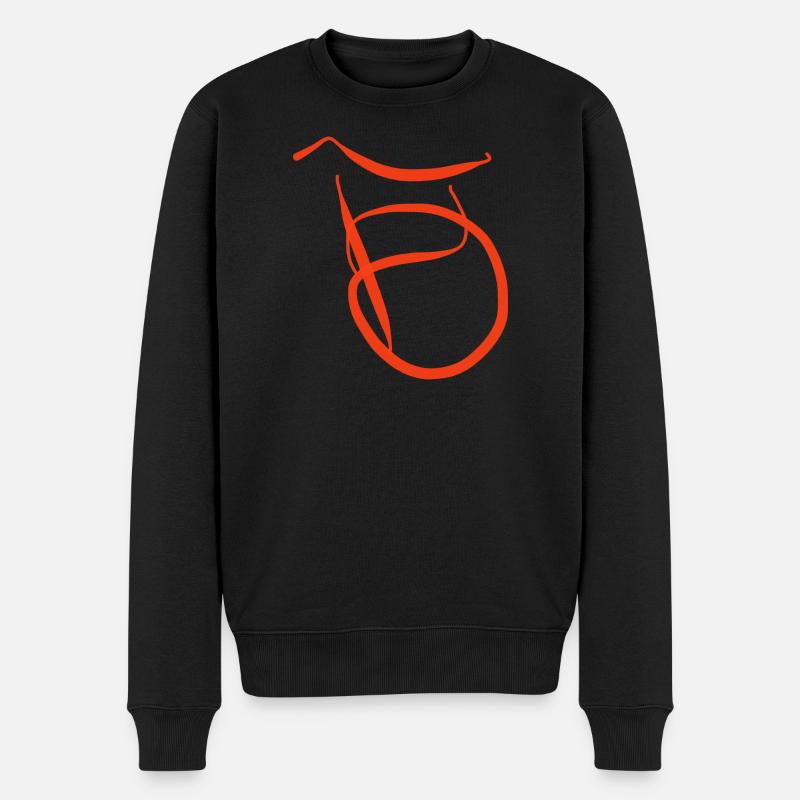 Orange B sur pull noir - Pull Premium bio Homme - noir