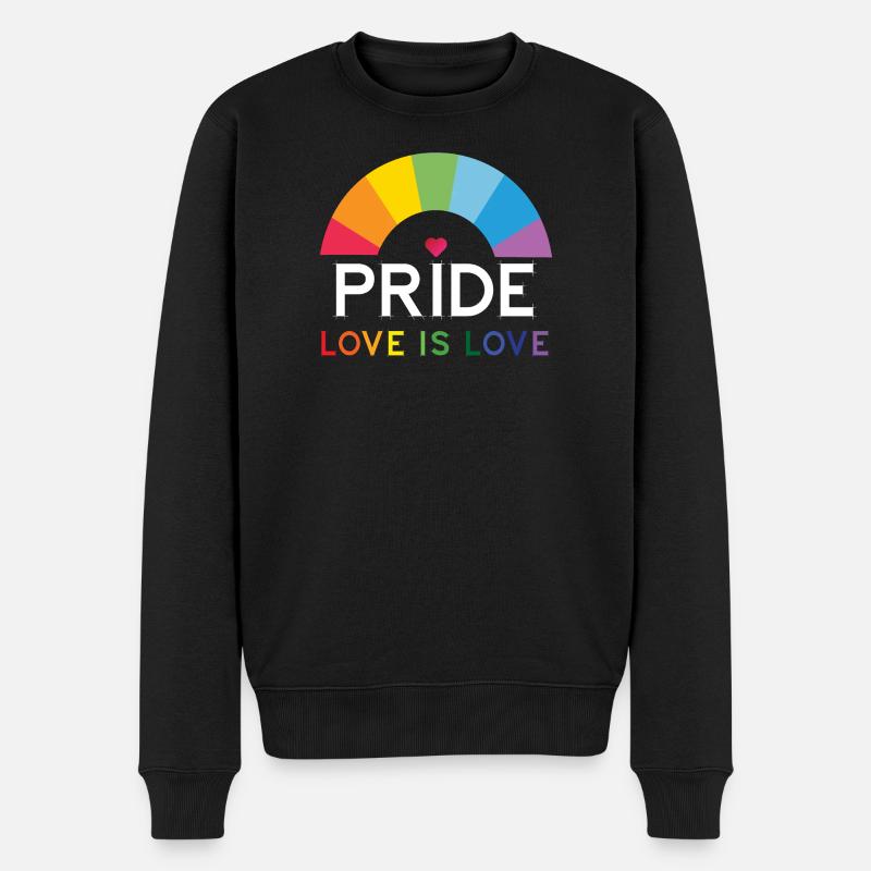 Fierté - L’amour est l’amour. - Pull Premium bio Homme - noir
