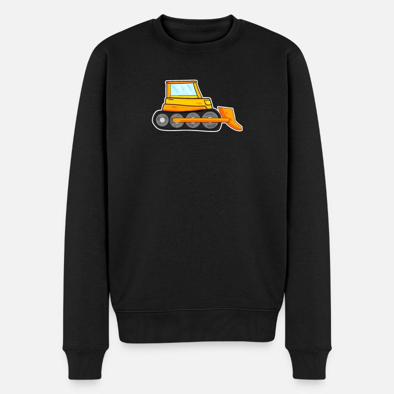 Bagger Baustelle Baggerfahrer - Männer Premium Bio Pullover - Schwarz