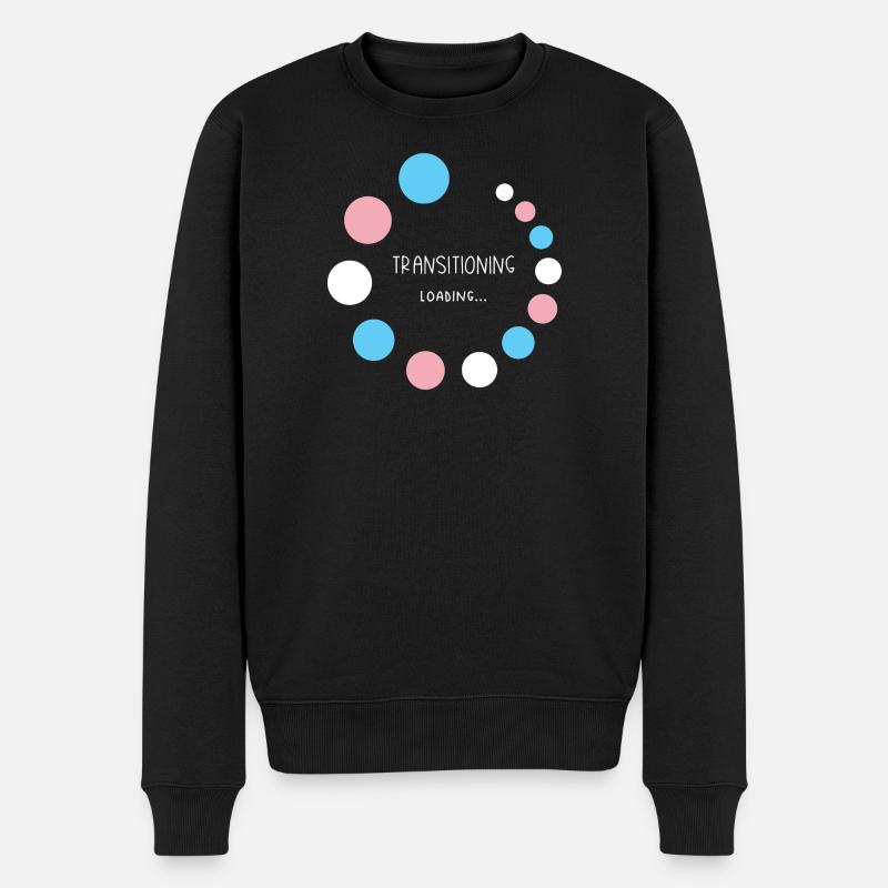 Pride Month - Transitioning... Loading - Men's Premium Organic Jumper - black
