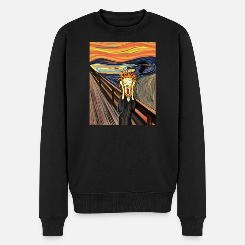 Crie ! Un lion drôle - Pull Premium bio Homme - noir