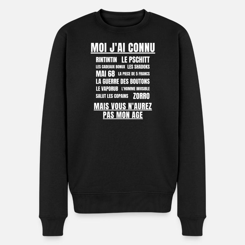 anniversaire, anniversaire humour, retraité - Pull Premium bio Homme - noir