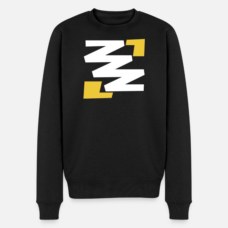 Einfaches digitales Kunstemblem mit Z - Männer Premium Bio Pullover - Schwarz