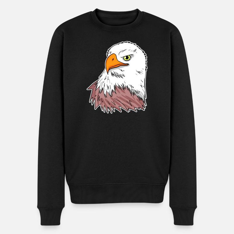 Oiseau aigle - Pull Premium bio Homme - noir