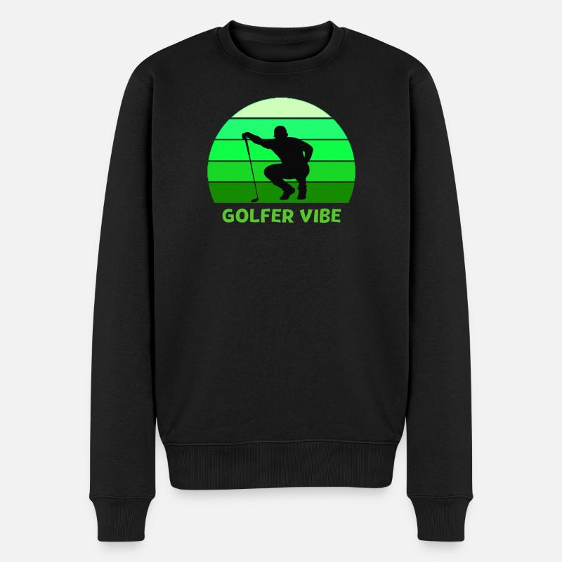 golfen, golfen, golfen, golf spielen - Männer Premium Bio Pullover - Schwarz