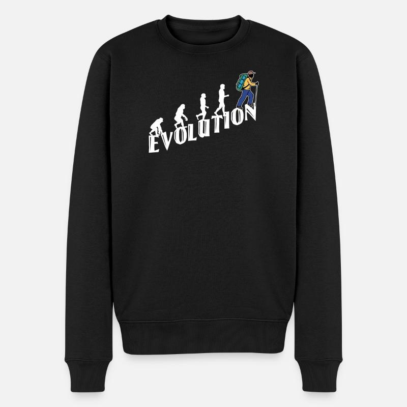 Evolution Wanderer Randonnée Randonnée Randonnée en montagne - Pull Premium bio Homme - noir