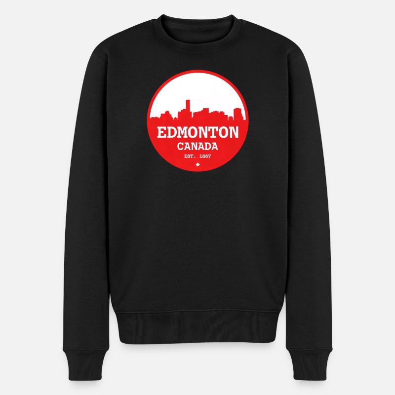Cercle d’horizon d’Edmonton - Pull Premium bio Homme - noir