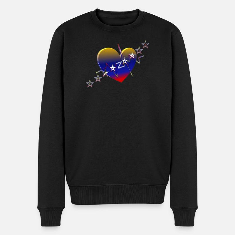LATENT VENEZUELA - Männer Premium Bio Pullover - Schwarz
