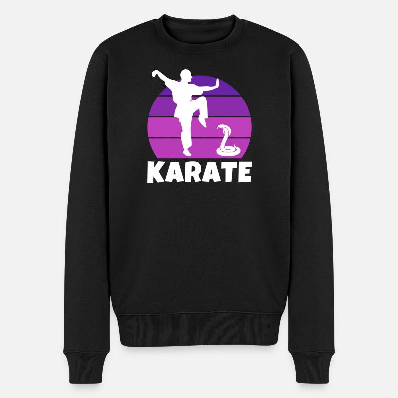 karaté, karatéka, karaté sport - Pull Premium bio Homme - noir