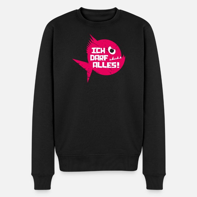 piranhadarfalles - Männer Premium Bio Pullover - Schwarz