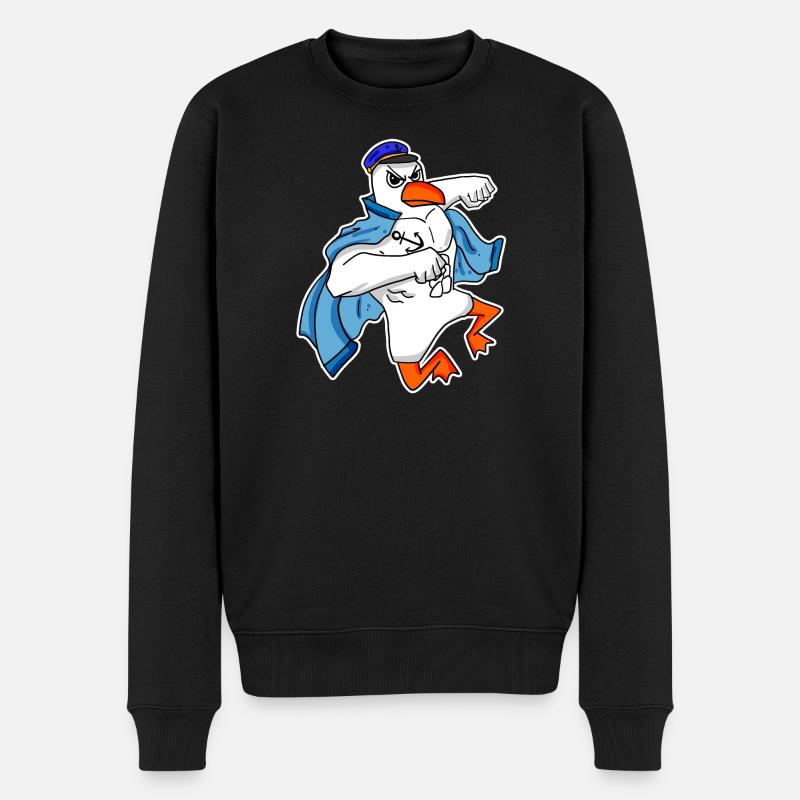 Seagull Captain Faust - Men's Premium Organic Jumper - black