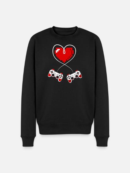 video games, gamer, game console - Men's Premium Organic Jumper - black