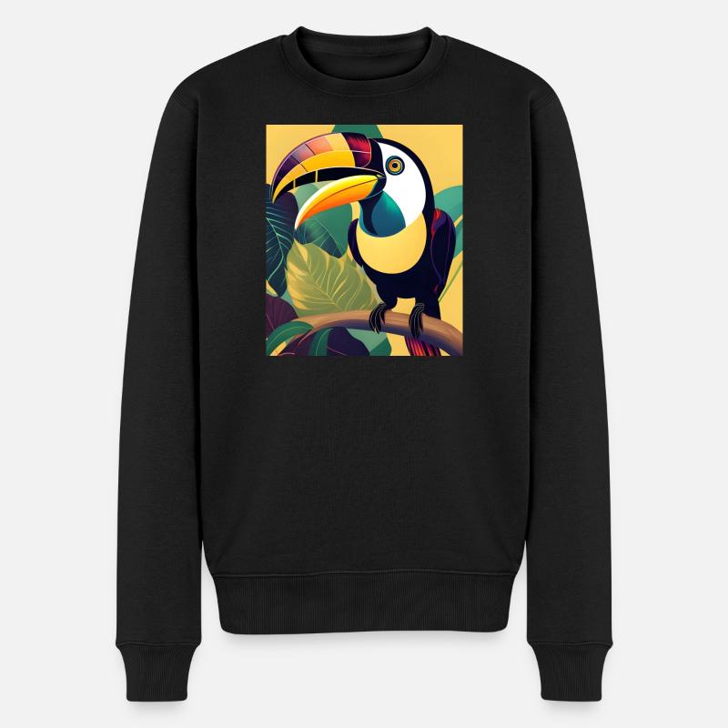 Tukan - Männer Premium Bio Pullover - Schwarz