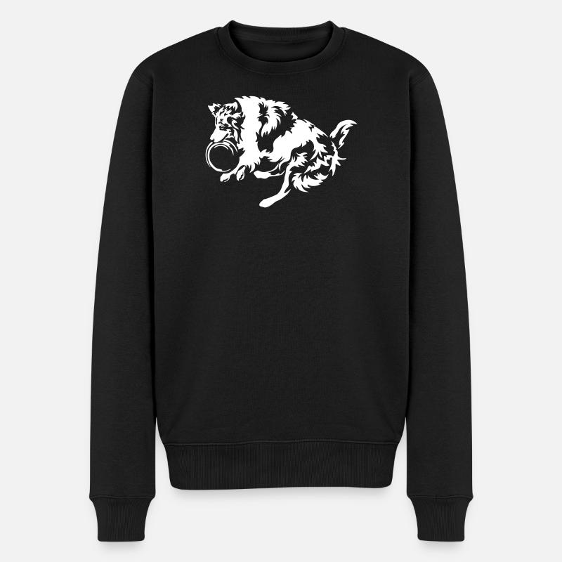 Border Collie « Black Edition » - Pull Premium bio Homme - noir