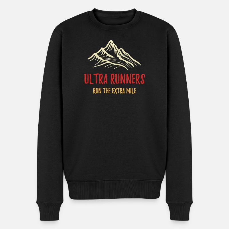 Ultraläufer laufen die Extrameile - Männer Premium Bio Pullover - Schwarz