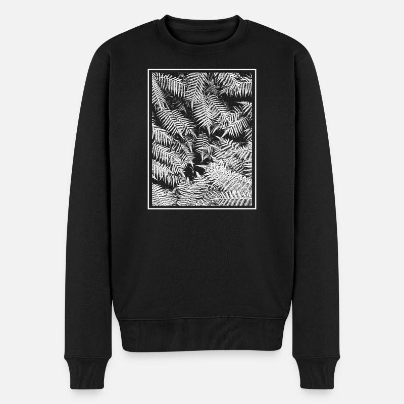 Fougère Végétale - Pull Premium bio Homme - noir