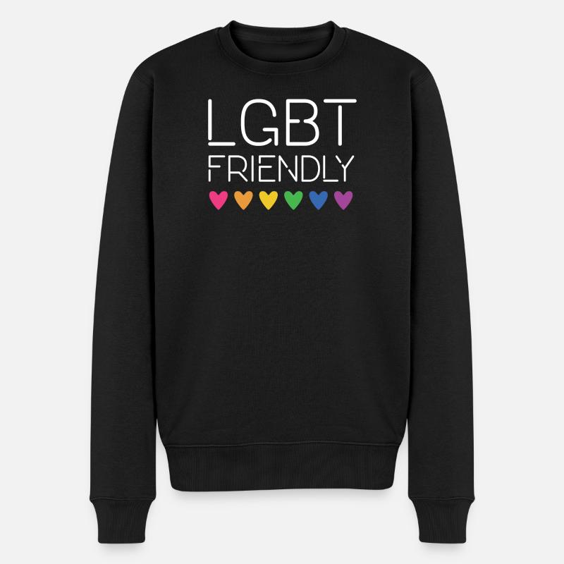 LGBT amical - Pull Premium bio Homme - noir