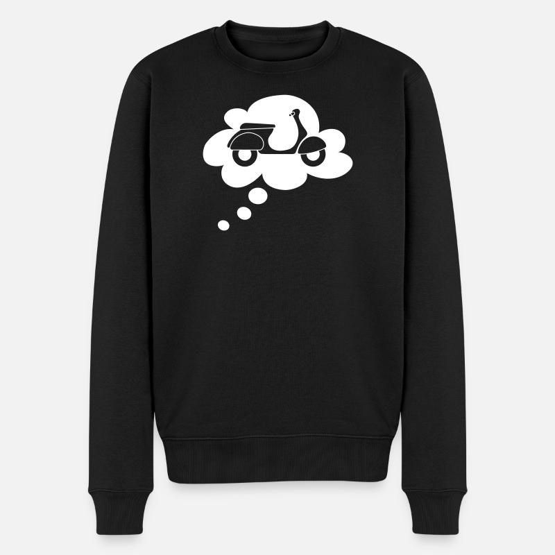 Roller urlaubsreif Denkblase Italien Sprechblase - Männer Premium Bio Pullover - Schwarz
