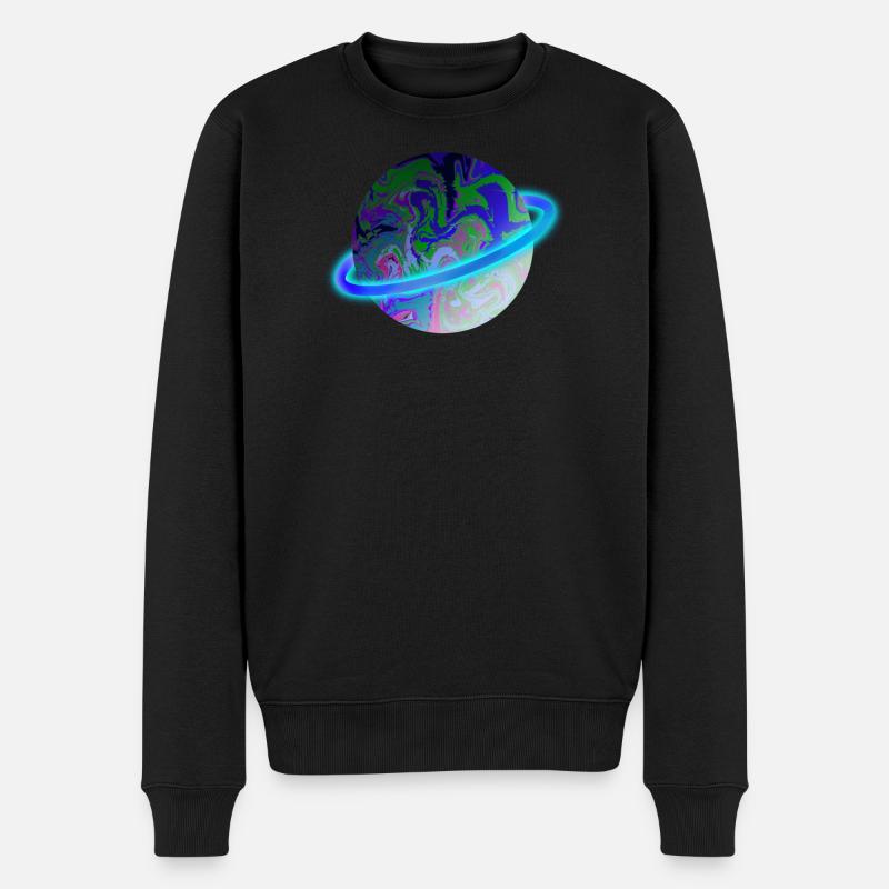 Bleu brillant - Pull Premium bio Homme - noir