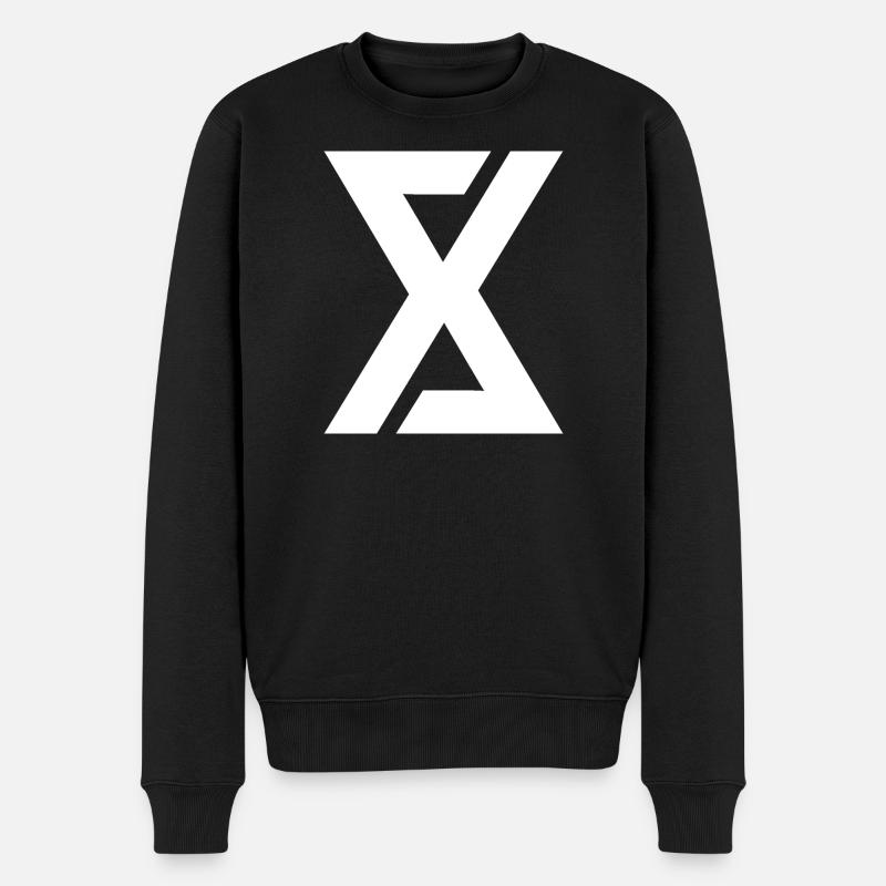 Einfaches Logo für digitale Kunst - Männer Premium Bio Pullover - Schwarz
