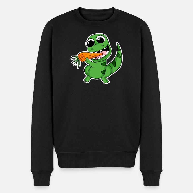 Dino mange des carottes - Pull Premium bio Homme - noir