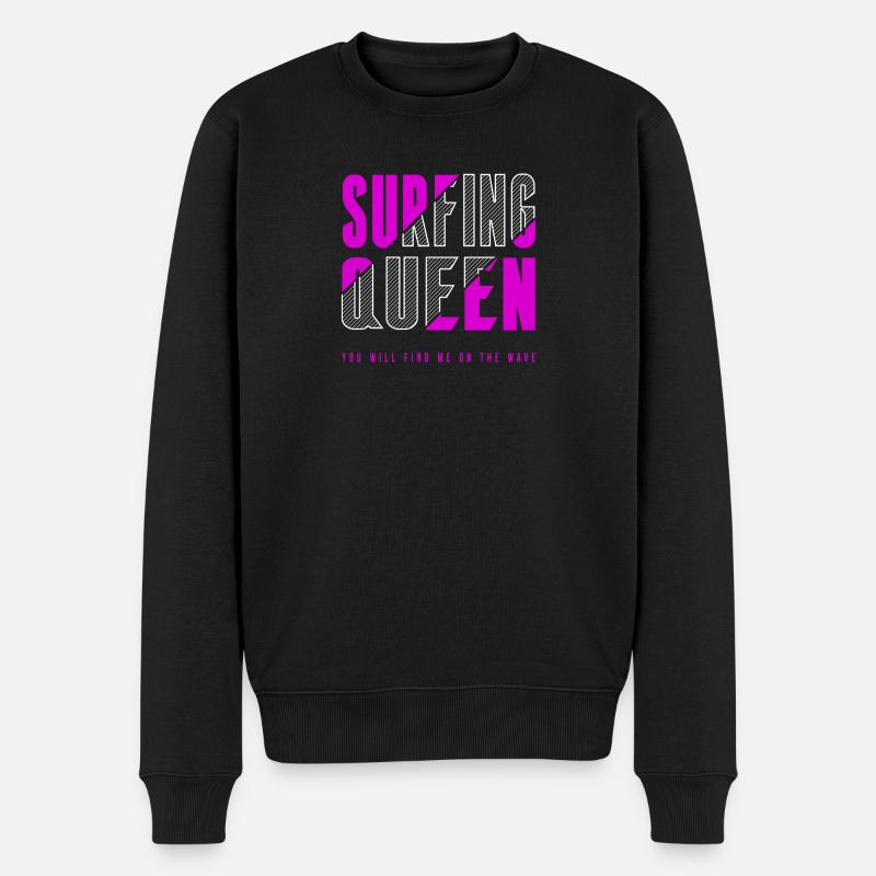Reine des surfeurs - Pull Premium bio Homme - noir