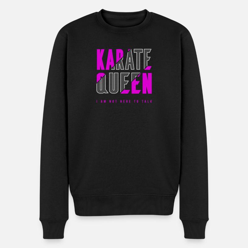 Karate Königin - Männer Premium Bio Pullover - Schwarz