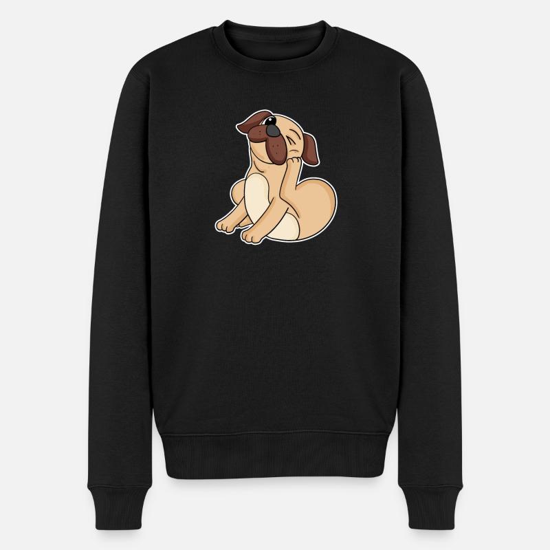 Carlin Chien Race Chien Chiens - Pull Premium bio Homme - noir