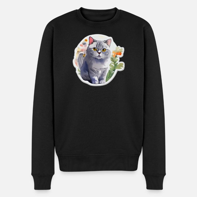 British Shorthair - Pull Premium bio Homme - noir