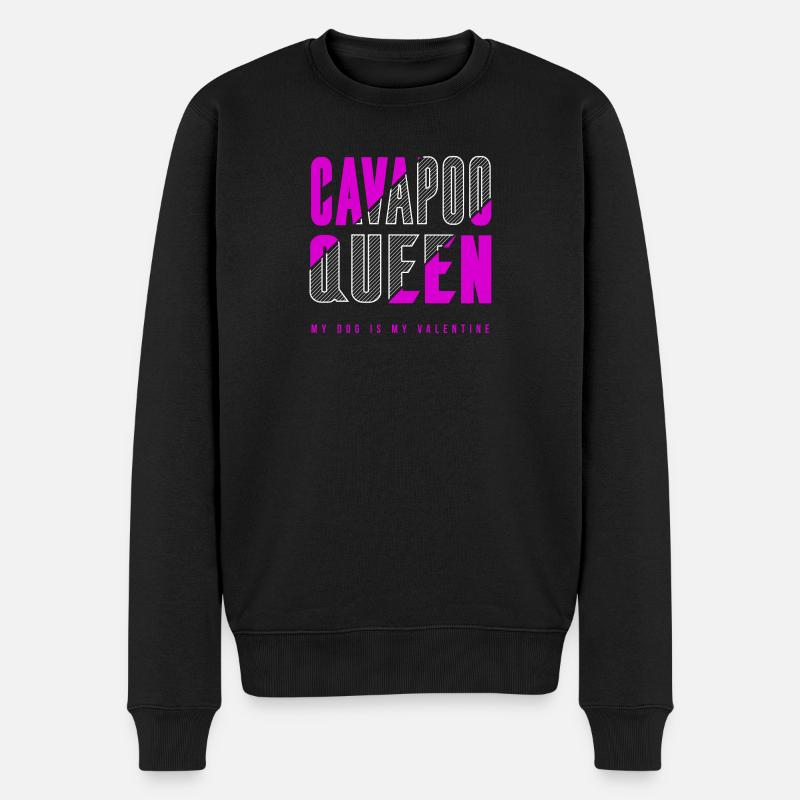 Cavapoo Königin - Männer Premium Bio Pullover - Schwarz