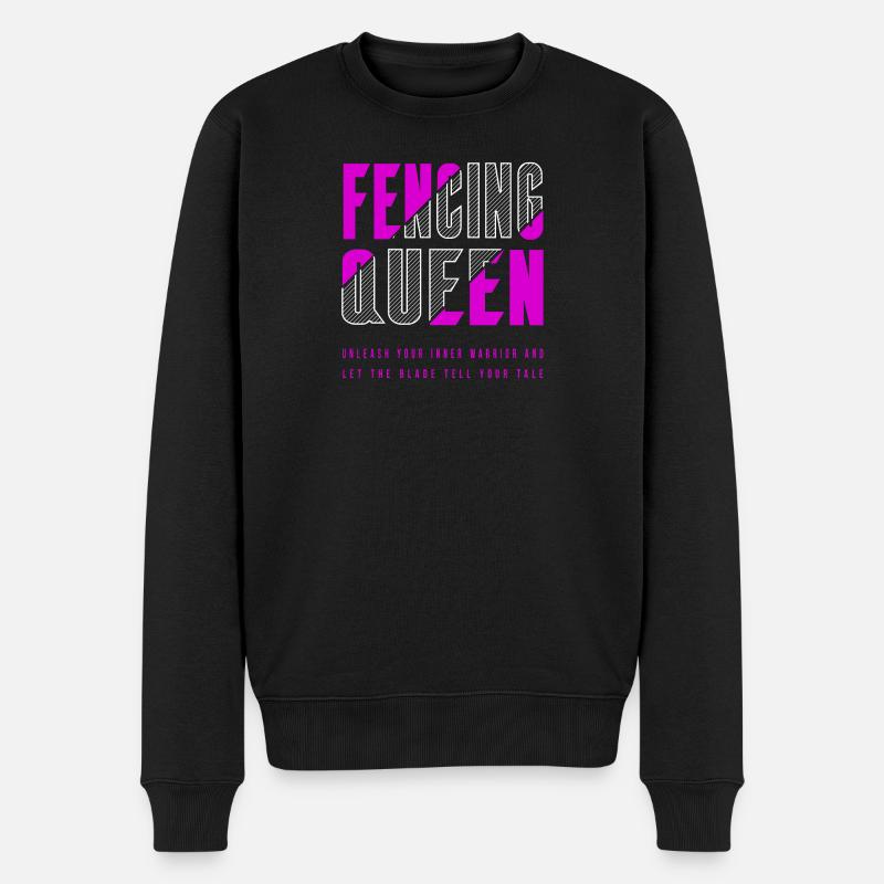 Fecht Königin - Männer Premium Bio Pullover - Schwarz